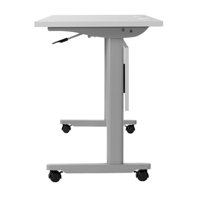 Flash Furniture Palmer 72"W x 24"D Foldable Training Room Table, Laminate, Gray Tabletop/Gray Frame (MTM7224TLEGGG)