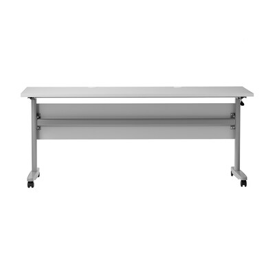 Flash Furniture Palmer 72"W x 24"D Foldable Training Room Table, Laminate, Gray Tabletop/Gray Frame (MTM7224TLEGGG)