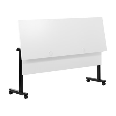 Flash Furniture Palmer 60"W x 24"D Foldable Training Room Table, Laminate, White Tabletop/Black Frame (MTM6024TLEGWB)