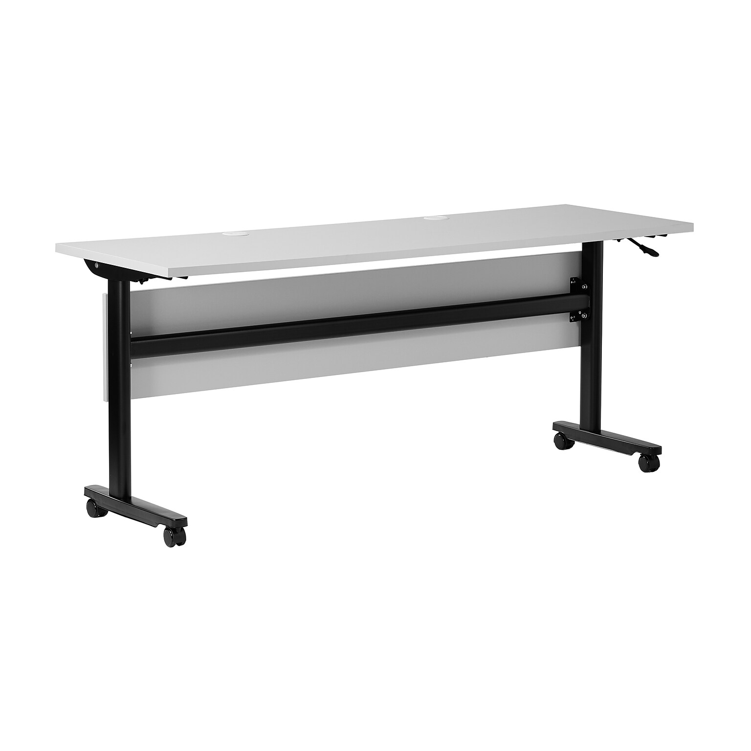 Flash Furniture Palmer 72W x 24D Foldable Training Room Table, Laminate, Gray Tabletop/Black Frame (MTM7224TLEGGB)