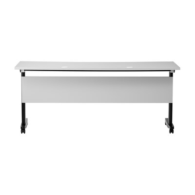 Flash Furniture Palmer 72"W x 24"D Foldable Training Room Table, Laminate, Gray Tabletop/Black Frame (MTM7224TLEGGB)