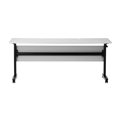 Flash Furniture Palmer 72"W x 24"D Foldable Training Room Table, Laminate, Gray Tabletop/Black Frame (MTM7224TLEGGB)