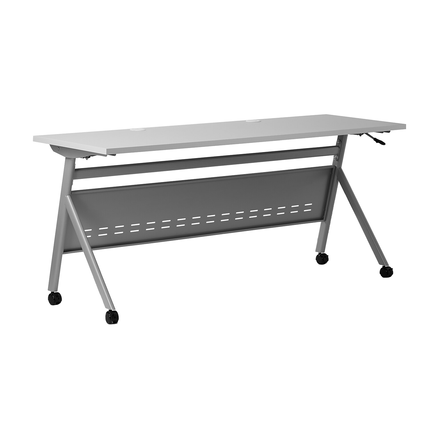 Flash Furniture Davis 60W x 24D Foldable Training Room Table, Laminate, Gray Tabletop/Gray Frame (MTM6024YLEGGG)