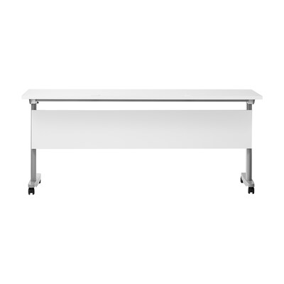 Flash Furniture Palmer 72"W x 24"D Foldable Training Room Table, Laminate, White Tabletop/Gray Frame (MTM7224TLEGWG)