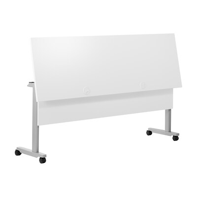 Flash Furniture Palmer 72"W x 24"D Foldable Training Room Table, Laminate, White Tabletop/Gray Frame (MTM7224TLEGWG)
