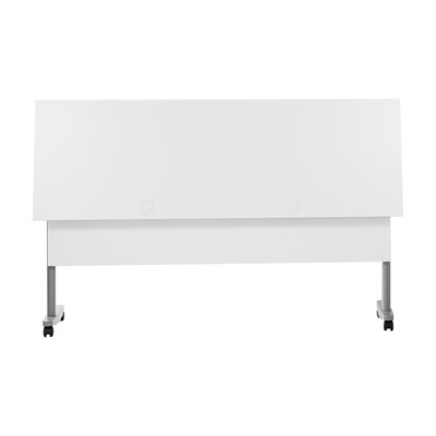Flash Furniture Palmer 72"W x 24"D Foldable Training Room Table, Laminate, White Tabletop/Gray Frame (MTM7224TLEGWG)