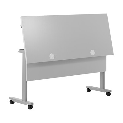 Flash Furniture Palmer 60"W x 24"D Foldable Training Room Table, Laminate, Gray Tabletop/Gray Frame (MTM6024TLEGGG)