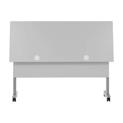 Flash Furniture Palmer 60"W x 24"D Foldable Training Room Table, Laminate, Gray Tabletop/Gray Frame (MTM6024TLEGGG)