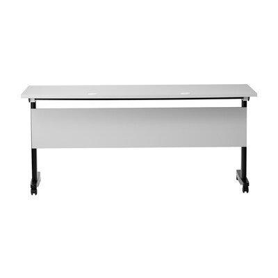 Flash Furniture Palmer 60"W x 24"D Foldable Training Room Table, Laminate, Gray Tabletop/Black Frame (MTM6024TLEGGB)
