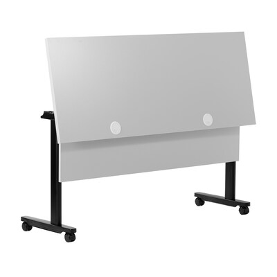 Flash Furniture Palmer 60"W x 24"D Foldable Training Room Table, Laminate, Gray Tabletop/Black Frame (MTM6024TLEGGB)