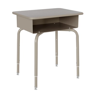 Flash Furniture HERCULES 24"W Student Desk with Classroom Stack Chair, Granite Desktop/Silver Frame/Navy Chair (FDDESKGYGSCH3NB)