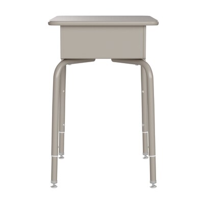 Flash Furniture HERCULES 24"W Student Desk with Classroom Stack Chair, Granite Desktop/Silver Frame/Navy Chair (FDDESKGYGSCH3NB)