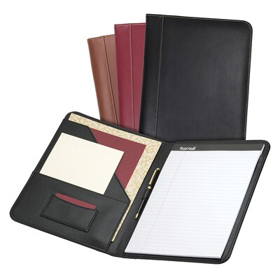 Samsill® Tan Leather Contrast Stitch Padfolio (71716)