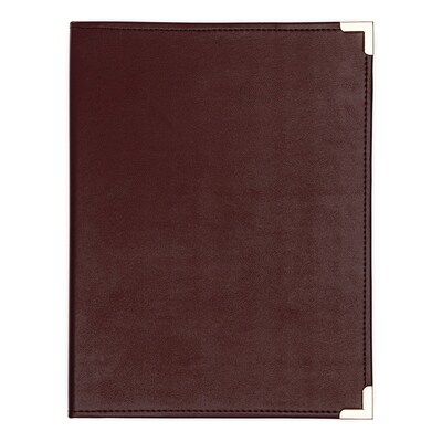 Samsill Classic Vinyl Padfolio/Notepad, Burgundy (70014S)
