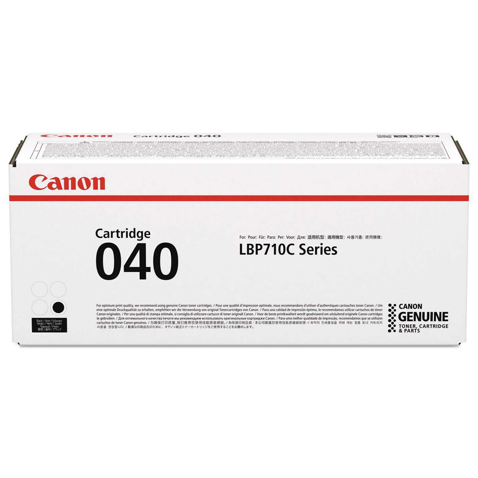 Canon 040 Black Standard Yield Toner Cartridge, Prints Up to 6,300 Pages (CNM0460C001AA)