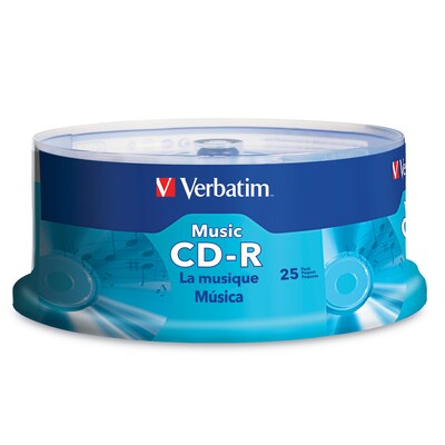 Verbatim Music 96155 52x CD-R, Silver, 25/Pack