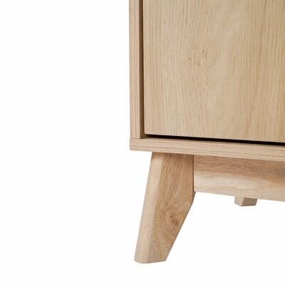 Flash Furniture Hatfield Mid-Century Modern TV Stand, Screens up to 65+", Light Natural (EMTV1801LTNAT)
