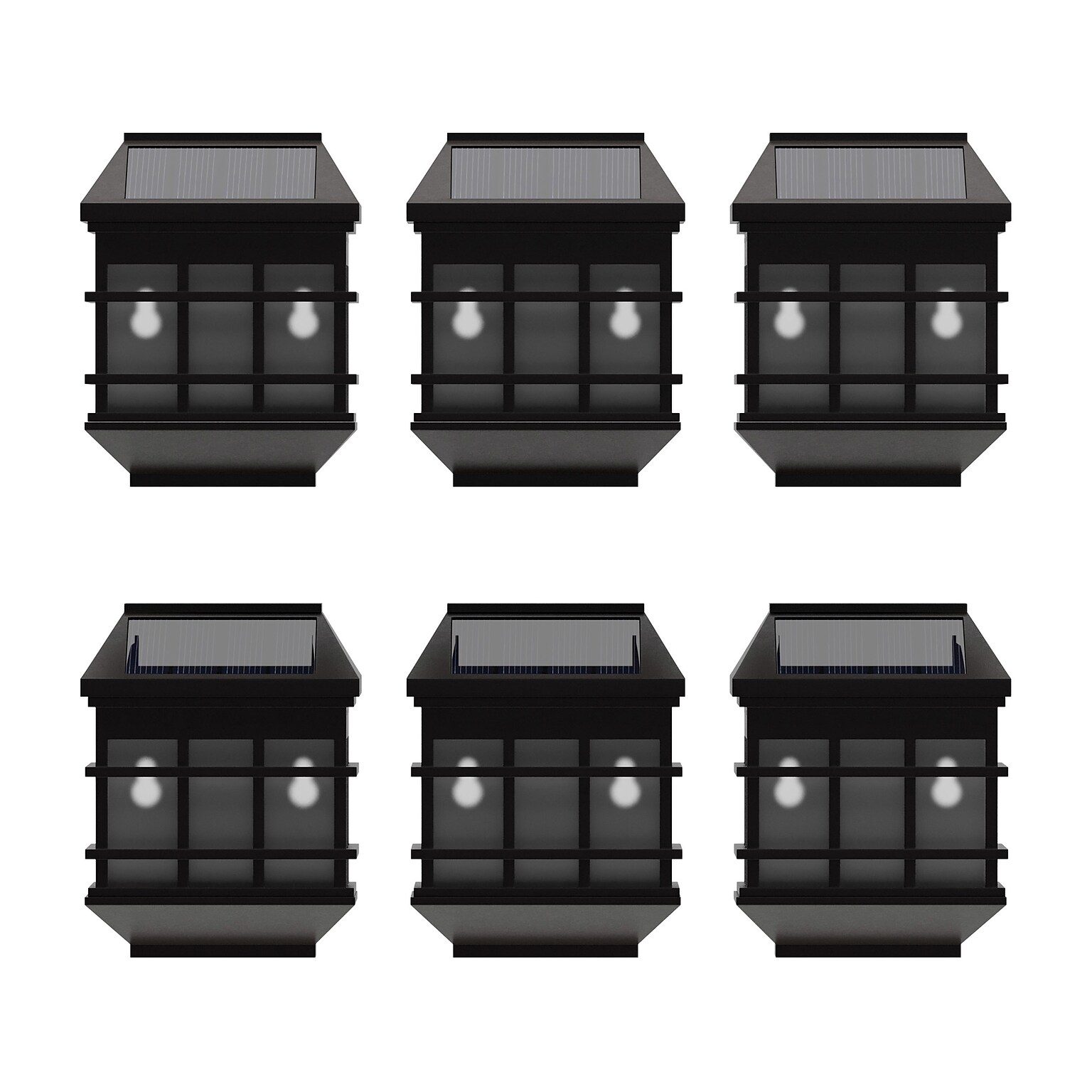 Flash Furniture Holder LED Solar Wall Mount Lights, Outdoor, Brown (DNSL1086BR)