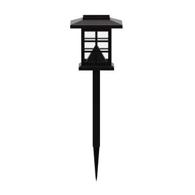 Flash Furniture Halsey LED Solar Lantern Style Pathway Lights, Brown (DNSL1068BR)
