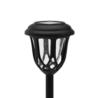Flash Furniture Hess LED Solar Tulip Style Pathway Lights, Black (DNSL1148BK)