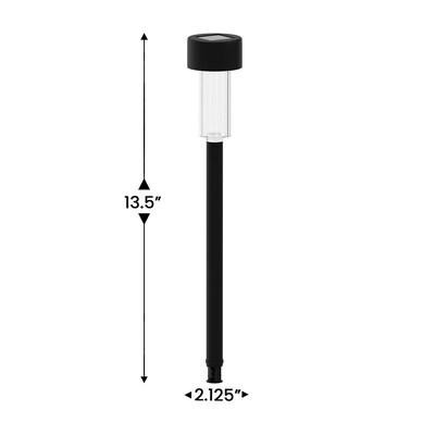 Flash Furniture Hartford LED Solar Pathway Lights, Black (DNSL10412BK)