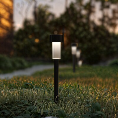 Flash Furniture Hartford LED Solar Pathway Lights, Black (DNSL10412BK)