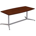 Bush Business Furniture 72W x 36D Boat Shaped Conference Table with Metal Base, Hansen Cherry (99TBM72HCSVK)