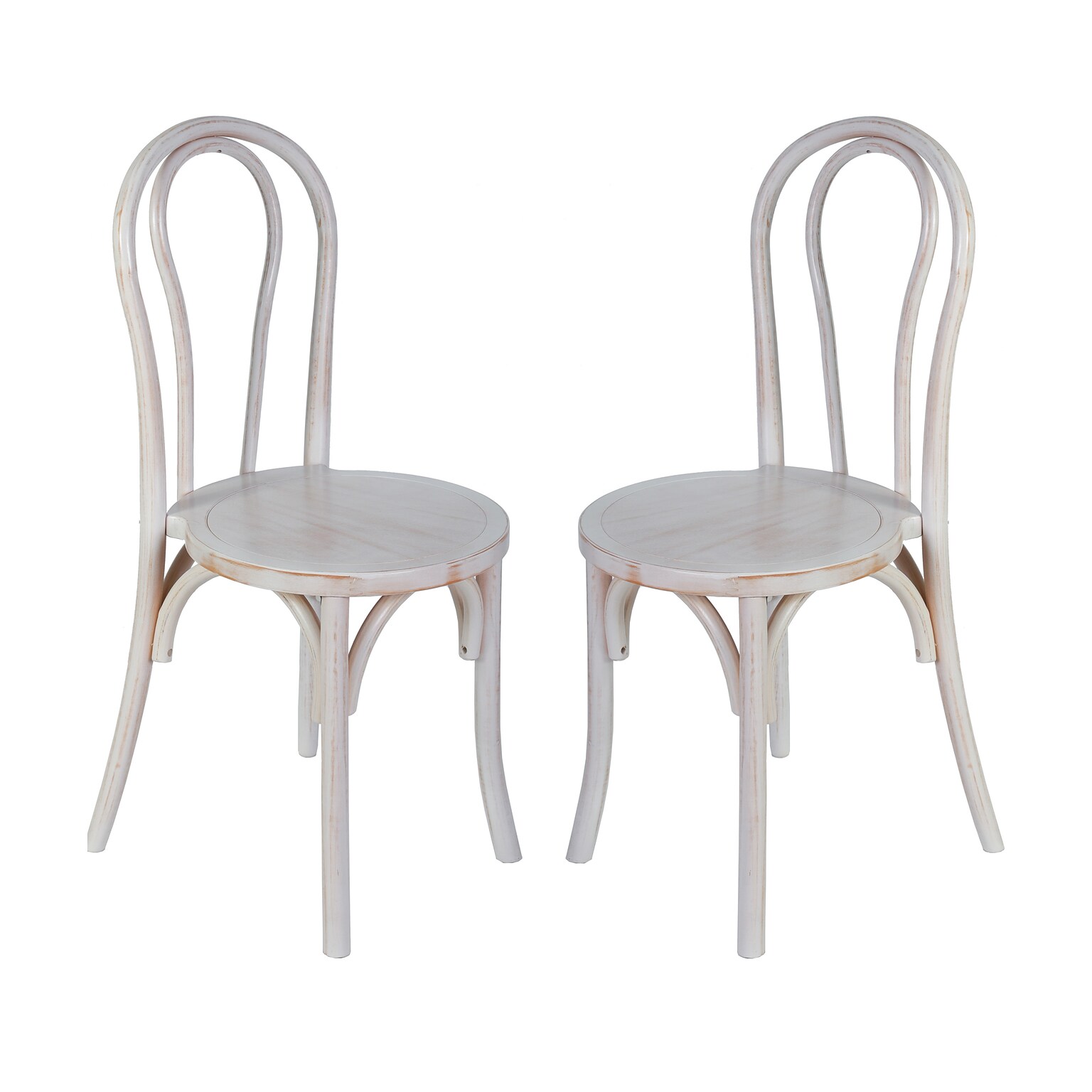 Flash Furniture Betsy Contemporary Wood Dining Chair, White Wash, 2/Pack (2ZH8003AWHTWSH)