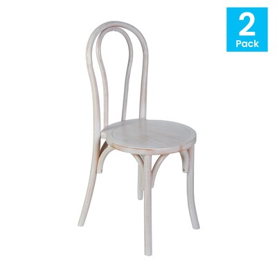 Flash Furniture Betsy Contemporary Wood Dining Chair, White Wash, 2/Pack (2ZH8003AWHTWSH)