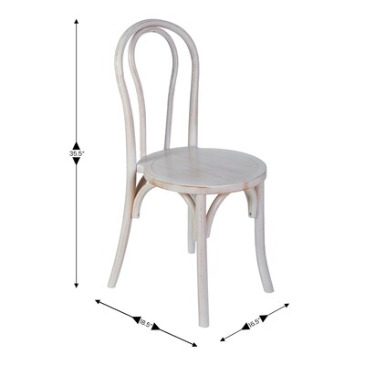 Flash Furniture Betsy Contemporary Wood Dining Chair, White Wash, 2/Pack (2ZH8003AWHTWSH)