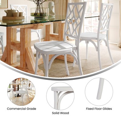 Flash Furniture Brooklyn Contemporary Wood Dining Chair, White (ZH81005WHT)