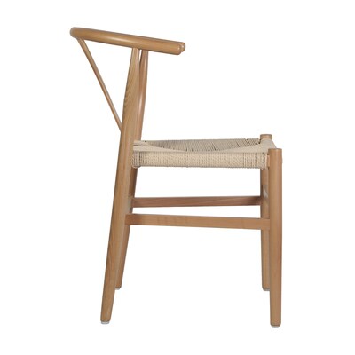Flash Furniture Logan Contemporary Wood and Kraft Paper Dining Chair, Oak/Natural Finish, 2/Pack (2ZH8101YSOAKNAT)