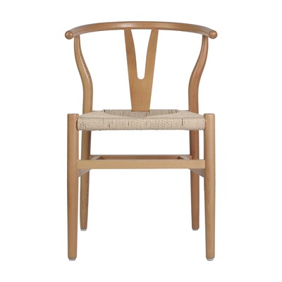 Flash Furniture Logan Contemporary Wood and Kraft Paper Dining Chair, Oak/Natural Finish, 2/Pack (2ZH8101YSOAKNAT)