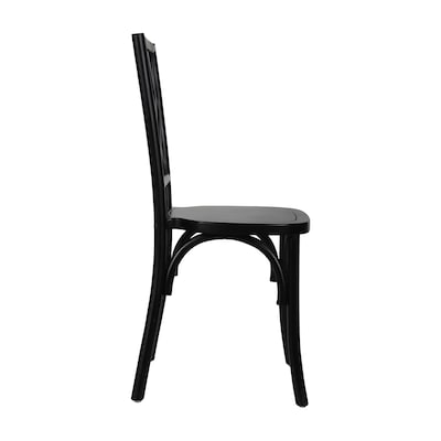 Flash Furniture Brooklyn Contemporary Wood Dining Chair, Black, 2/Pack (2ZH81005BLK)