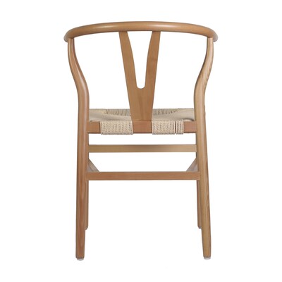 Flash Furniture Logan Contemporary Wood and Kraft Paper Dining Chair, Oak/Natural Finish (ZH8101YSOAKNAT)