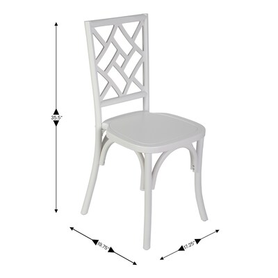 Flash Furniture Brooklyn Contemporary Wood Dining Chair, White, 2/Pack (2ZH81005WHT)