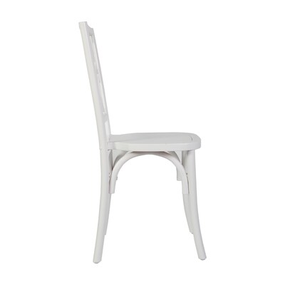 Flash Furniture Brooklyn Contemporary Wood Dining Chair, White, 2/Pack (2ZH81005WHT)