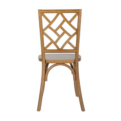 Flash Furniture Brooklyn Contemporary Wood Dining Chair, Pecan, 2/Pack (2ZH81005PEC)
