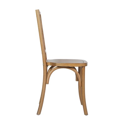 Flash Furniture Brooklyn Contemporary Wood Dining Chair, Pecan, 2/Pack (2ZH81005PEC)