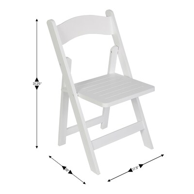 Flash Furniture Holden Solid Wood Commercial Grade Folding Dining Chair, White (ZH80053WHT)