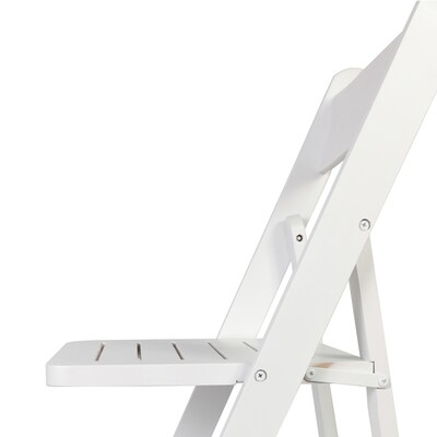 Flash Furniture Holden Solid Wood Commercial Grade Folding Dining Chair, White (ZH80053WHT)