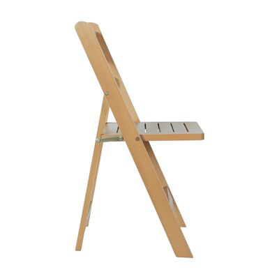 Flash Furniture Holden Solid Wood Commercial Grade Folding Dining Chair, Oak, 4/Pack (4ZH80053OAK)