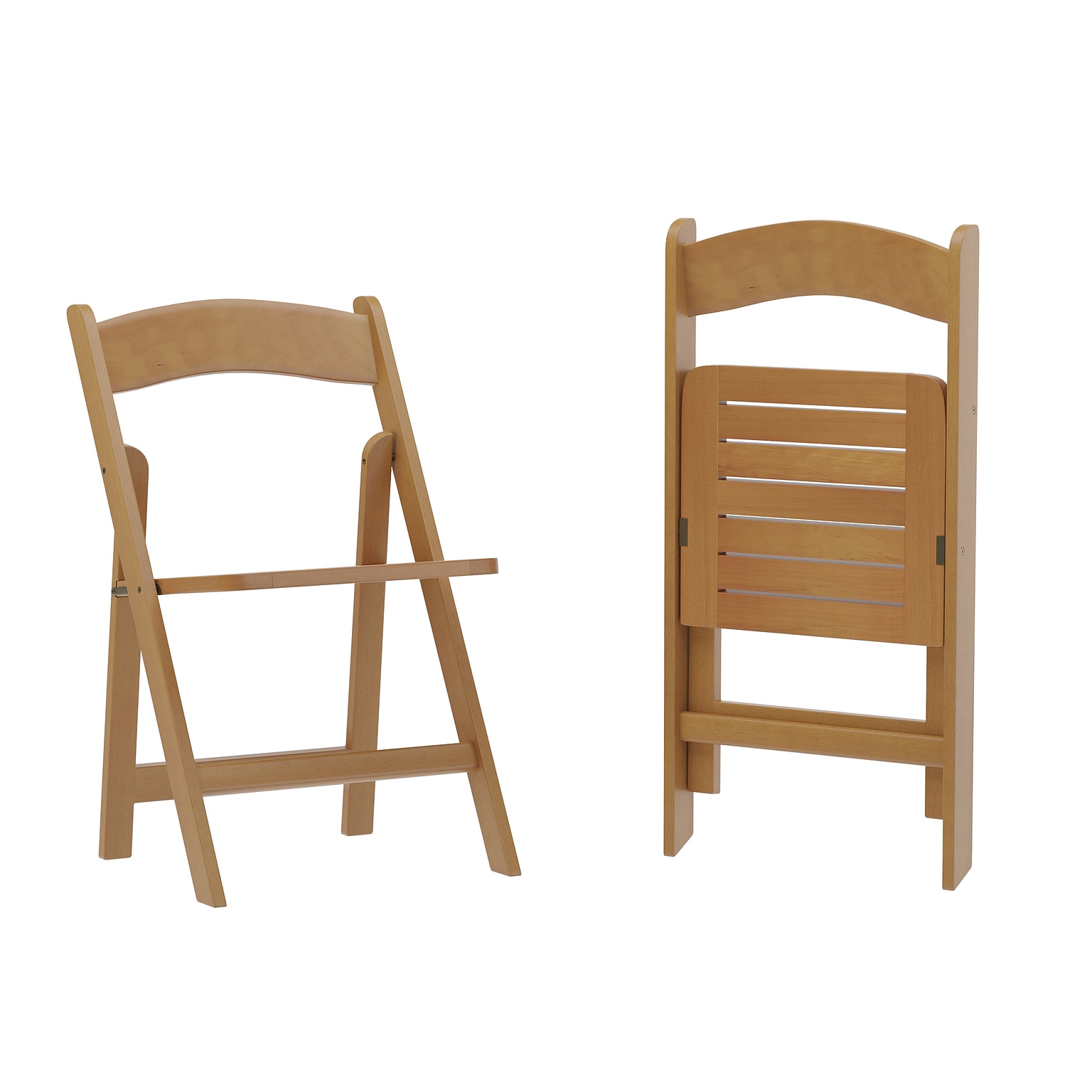 Flash Furniture Holden Solid Wood Commercial Grade Folding Dining Chair, Oak, 2/Pack (2ZH80053OAK)
