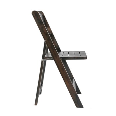 Flash Furniture Holden Solid Wood Commercial Grade Folding Dining Chair, Early American (ZH80053EAW)
