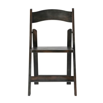 Flash Furniture Holden Solid Wood Commercial Grade Folding Dining Chair, Early American (ZH80053EAW)