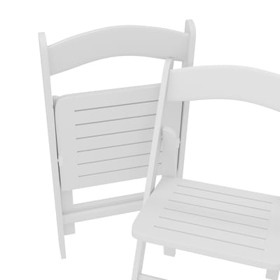 Flash Furniture Holden Solid Wood Commercial Grade Folding Dining Chair, White, 2/Pack (2ZH80053WHT)