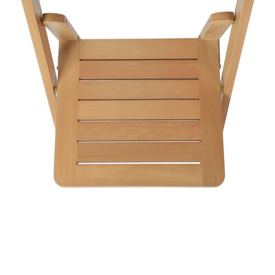 Flash Furniture Holden Solid Wood Commercial Grade Folding Dining Chair, Oak (ZH80053OAK)