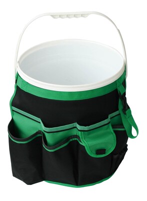 Apollo Tools Polyester Bucket Garden Organizer, Black and Green, 34 Pockets (DT0825)