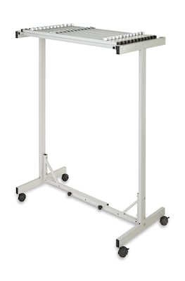 AdirOffice Mobile Plan Center for Blueprints Adjustable Large File Stand Storage Cart, Gray (615)