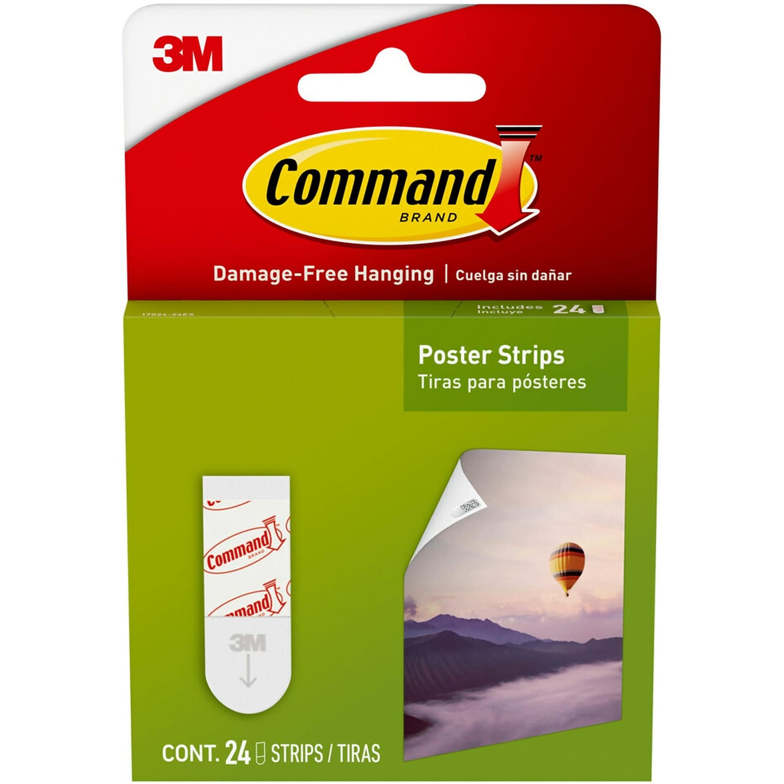 Command Poster Strips Value Pack, White, 12 Strips (17024ES)